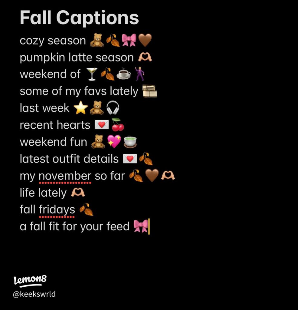 Fall Instagram Captions