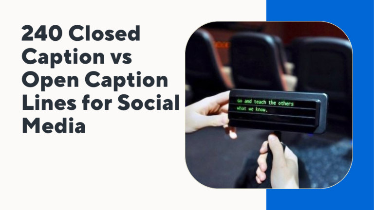 Closed Caption vs Open Caption Lines